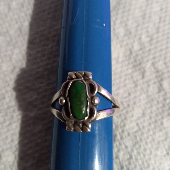 Fred Harvey vintage sterling silver turquoise ring - Picture 3 of 8
